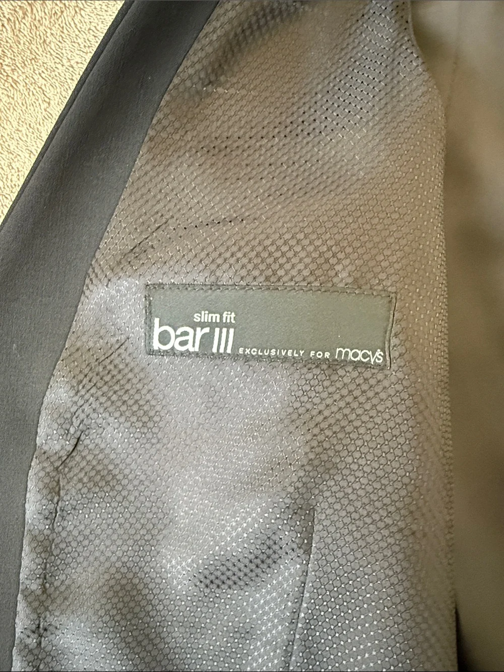 BarIII Black Men's Suit Vest - Medium Slim Fit